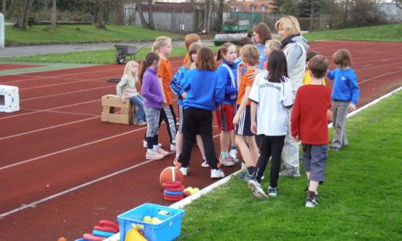 Training am Sportplatz