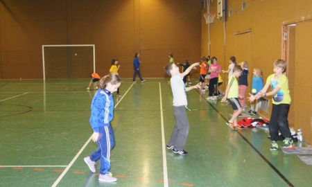 Training in der Turnhalle